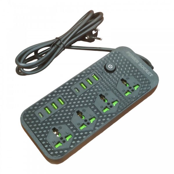 چند راهی برق 3000 واتی برند power socket مدل J08
