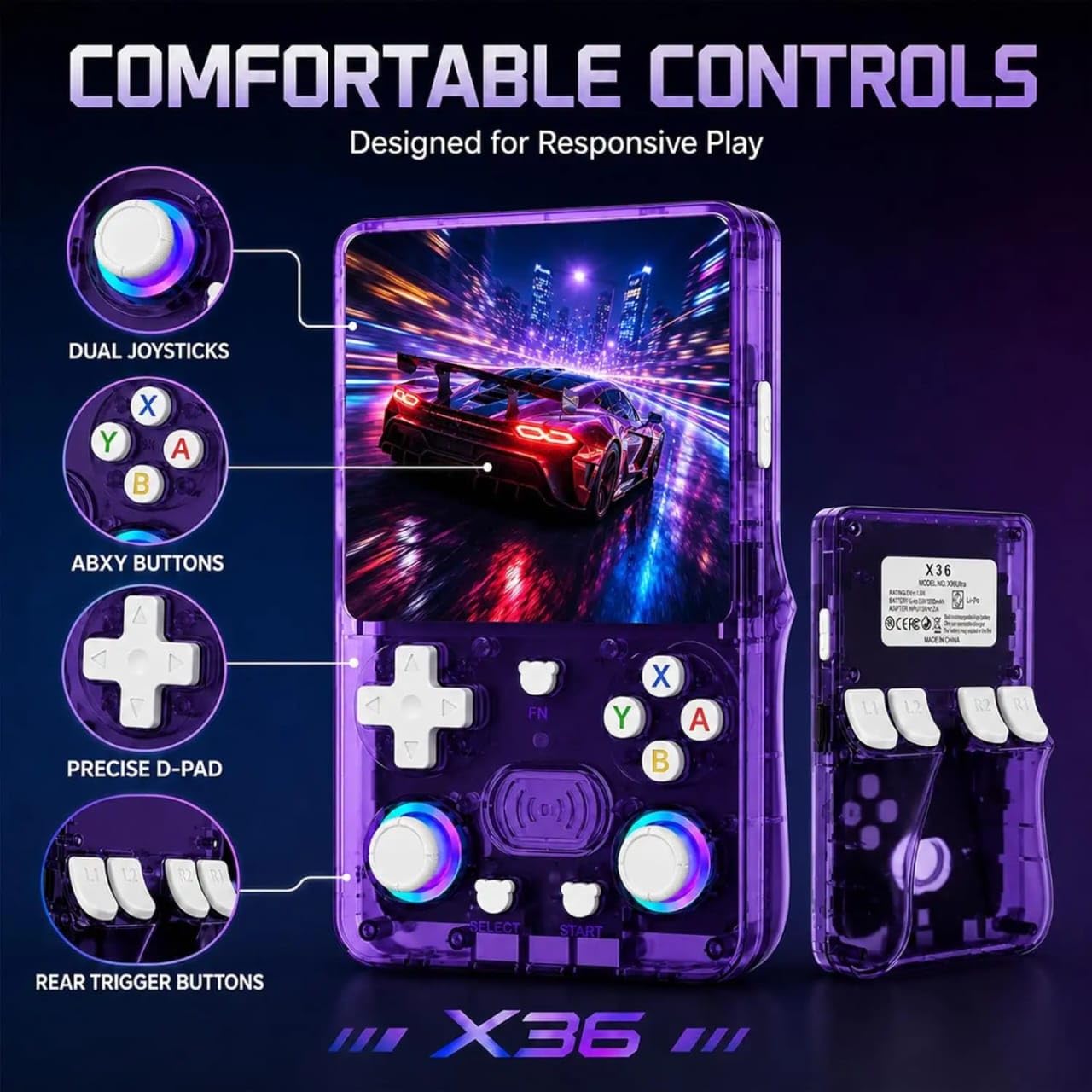 X36 Ultra portable game console 4 2 inch HD9