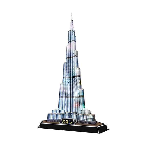 پازل 3بعدی نورانی CubicFun مدل برج خلیفه